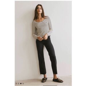 Bohme Nautical Black Striped Long Sleeve T-shirt S